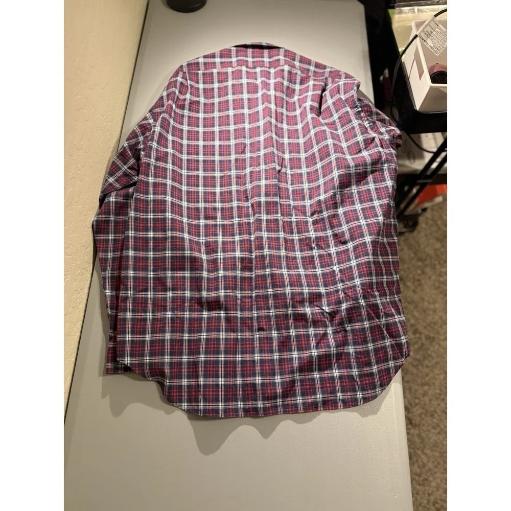 Polo Ralph Lauren‎ Men's G.I. Shirt Plaid Flannel Cotton 2XL XXL Long Sleeve